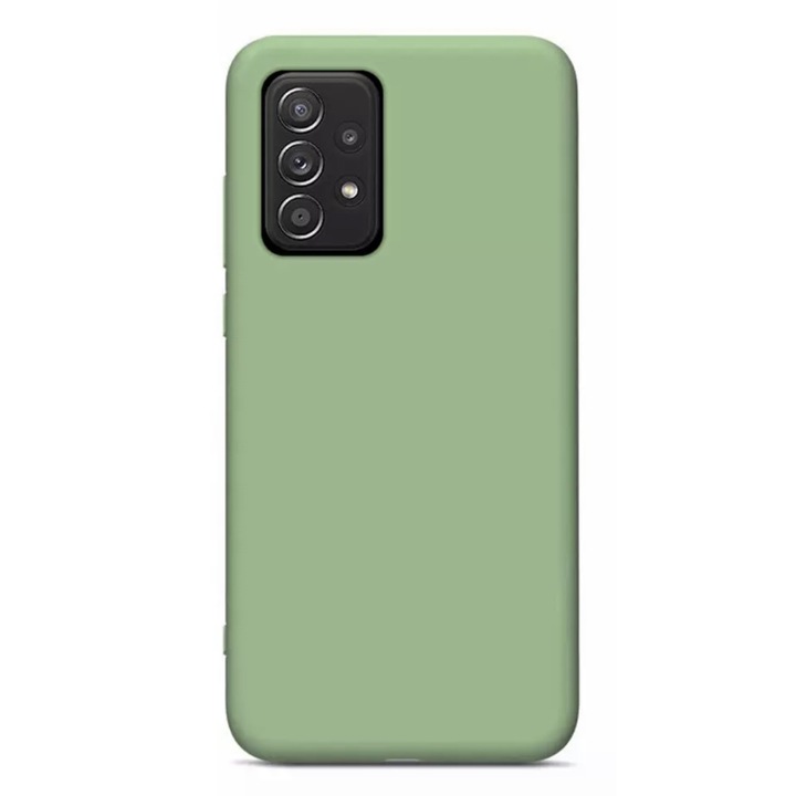 MATA ultravékony szilikon burkolat belül mikroszálas, kompatibilis a Samsung Galaxy A52 4G / A52 5G / A52s 5G, zöld
