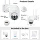 Камера за наблюдение, Loosafe 60HS Pro+ WIFI, 5MP, външна/вътрешна, Ultra HD 4K, 5X увеличение, въртене, светещи светодиоди, двупосочна комуникация, съхранение на карта/облак, сензор за движение, бял