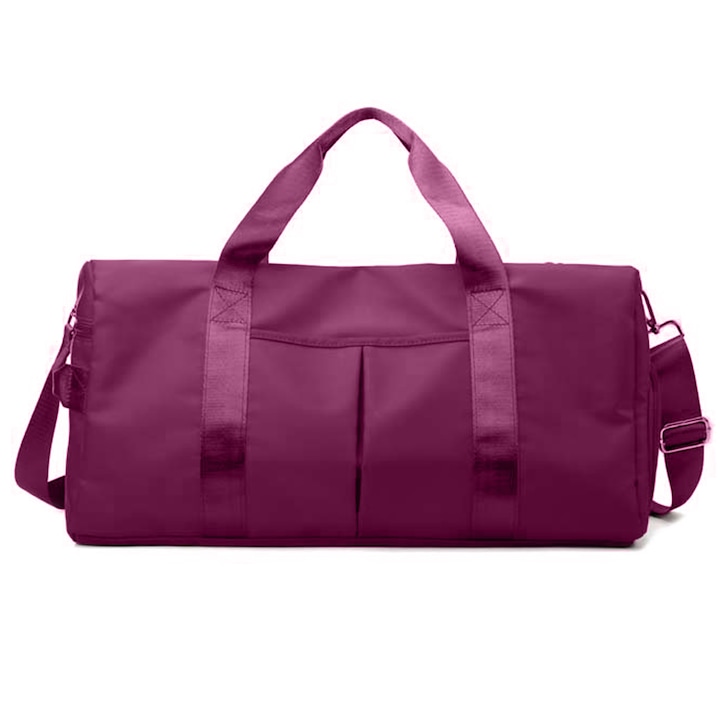 Спортна чанта Euotboup, найлон, унисекс, 49 x 24 x 25 см, лилав