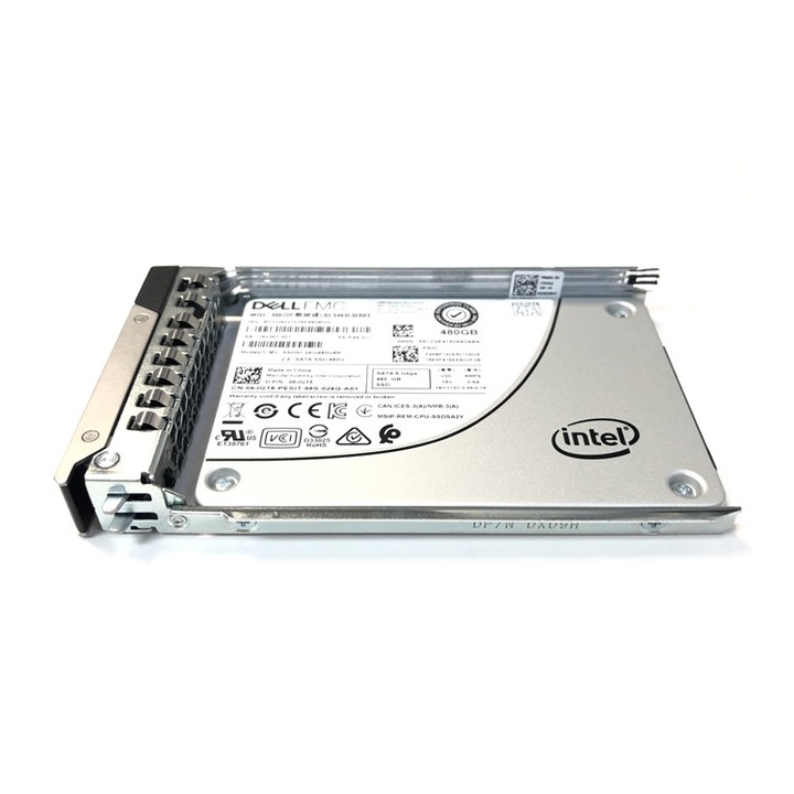 Твърд диск сървър Dell 480GB SATA Интензивно четене 6Gbps 512e 2.5in Hot Plug S4510 устройство, 1 DWPD,876 TBW, CK