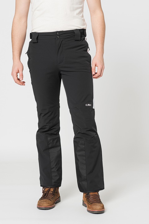 CMP, Pantaloni impermeabili cu talie ajustabila pentru schi si snowboard, Alb/Negru/Bleumarin