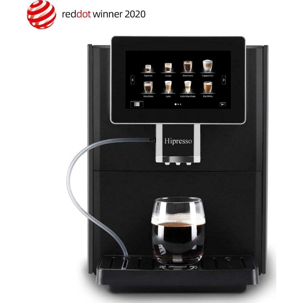 Aparat de cafea, Hidrotek, Hipresso, 1350 W, 19 bar, Ecran tactil, Negru