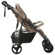 Carucior dublu, gri taupe, otel 10243