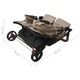 Carucior dublu, gri taupe, otel 10243