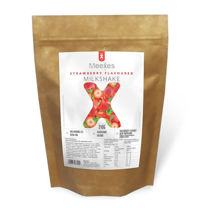 Meexes Eper Ízesítésű Milkshake (+BCAA & COLLAGEN) 210G