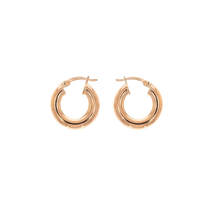 Cercei Argint Placati cu Aur Model Creole