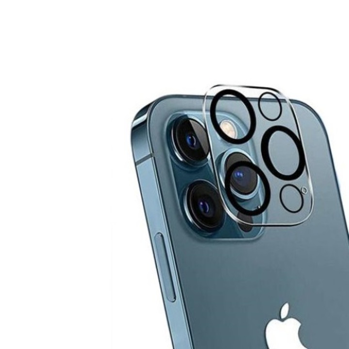 Стъклен протектор за камера Temperd Glass, Apple iPhone 12 Pro, 3D, Прозрачен