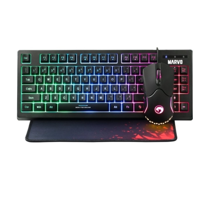 Геймърски комплект Marvo CM310, Черен, USB
