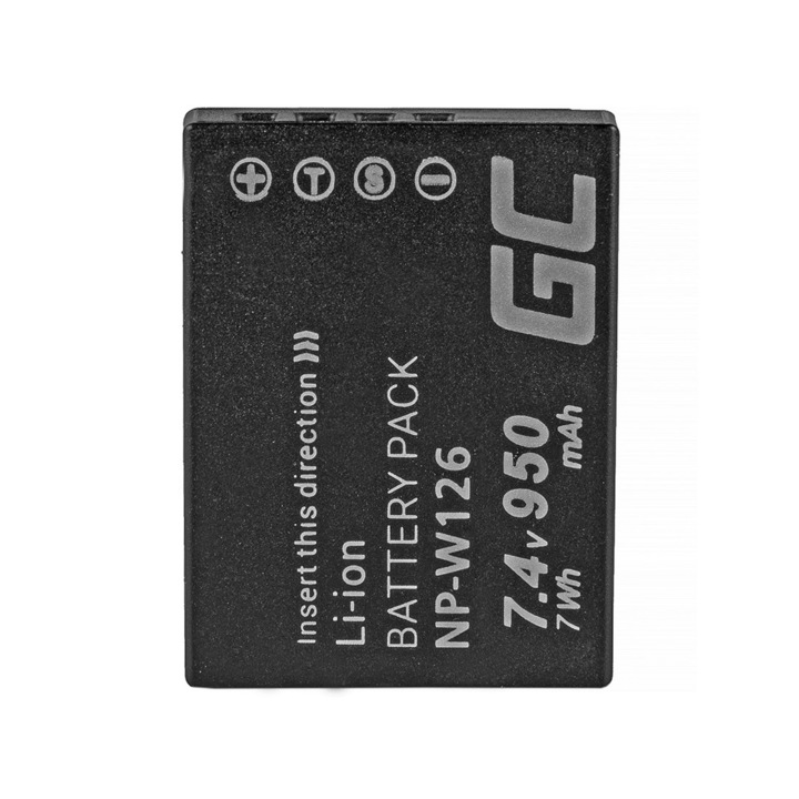 Baterie NP-W126 pentru Fujifilm FinePix X-Pro1 X-Pro2 X-T2 X-M1 X-E1 HS30EXR X-T20 X100F X-T1 (Li-Ion 950mAh 7.4V) Green Cell
