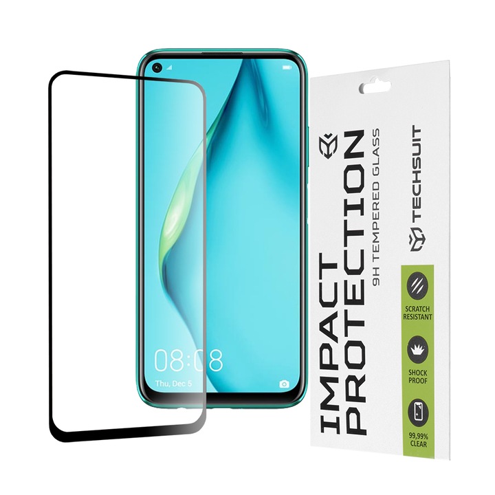 Стъклен Протектор за Huawei P40 Lite / P20 Lite 2019 - Smartphosis Full Cover / Full Glue - Черен