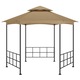 Pavilion cu pereti laterali vidaXL, gri taupe, 3,1x2,7 m
