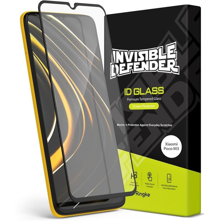 Ringke láthatatlan védő ID üveg edzett üveg tempered glass 2,5D 0,33 mm Xiaomi Poco M3 / Xiaomi redmi 9T (G4as041) üvegfólia