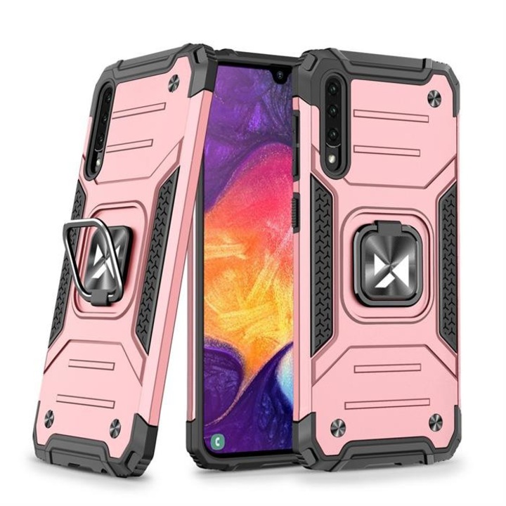 Wozinsky Ring Armor tok kitámasztható Kemény tok Samsung Galaxy A50s / Galaxy A50 / Galaxy A30s rózsaszín