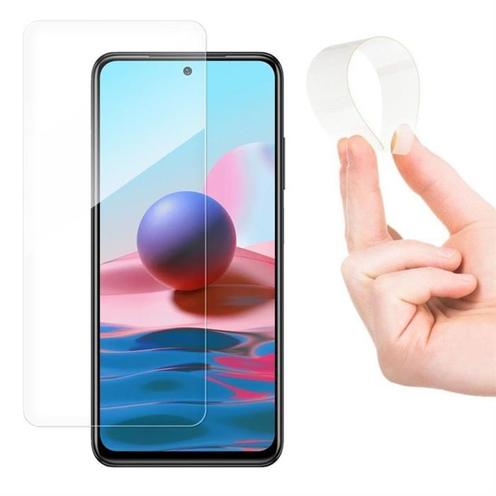 Wozinsky Nano Flexi Glass hybrid képernyővédő fólia edzett üveg tempered glass Xiaomi redmi Note 10 / redmi Note 10S üvegfólia