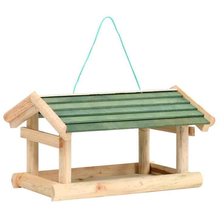 vidaXL tömör fa madáretető 35 x 29,5 x 21 cm 314819