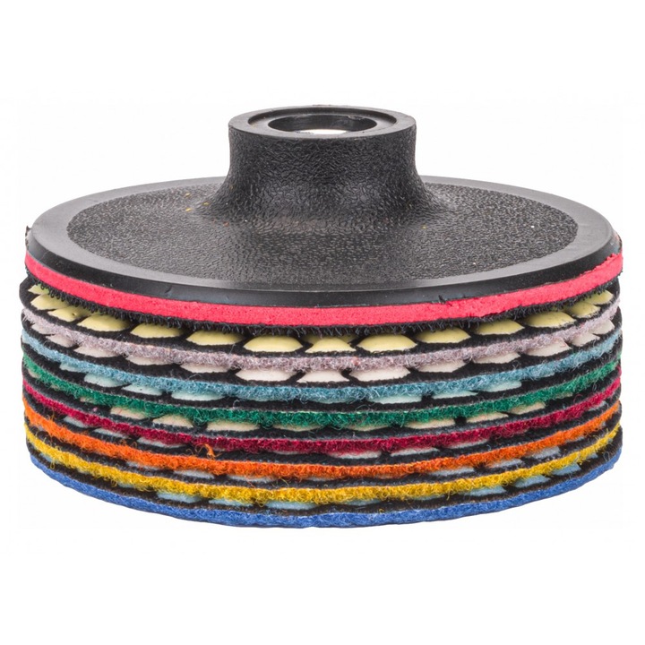 Set 7 discuri diamantate pentru slefuire gresie DRY PM-DPP-100TS, Powermat PM1109