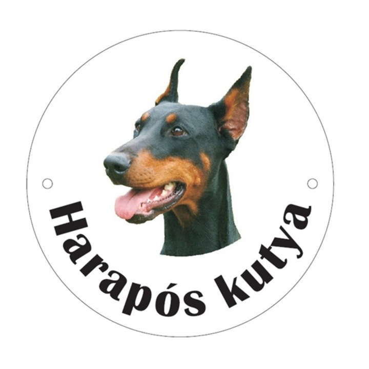 Tábla kutya dobermann műanyag
