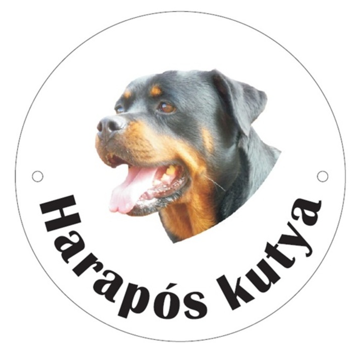 Tábla kutya műanyag rottweiler
