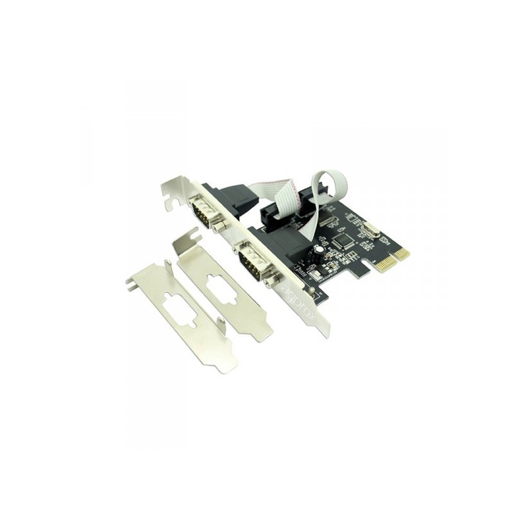 Set 2 porturi seriale Card PCI-E, APPROX, Argintiu