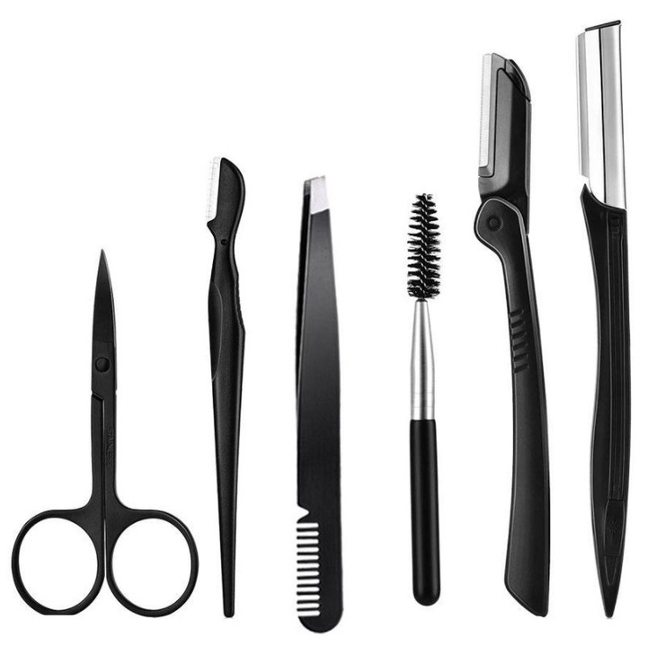 Kit ingrijire si stilizare sprancene, EVNC, Professional Eyebrow, 6 piese