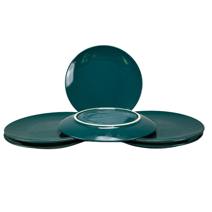 6 darabos Cesiro szett: Mohazöld 20 cm-es deszert tányér