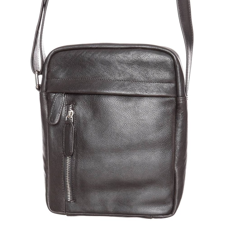 Delfin fekete férfi bőr táska #7620