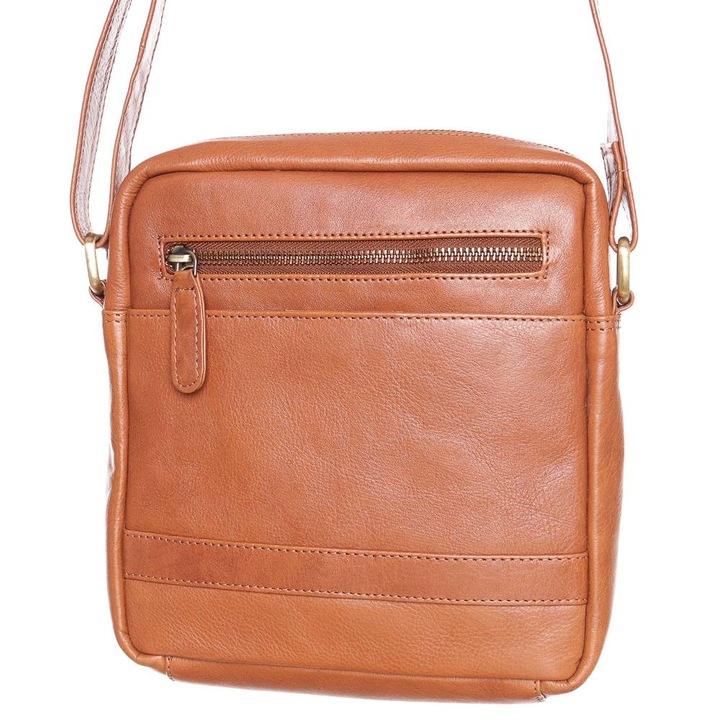 Delfin barna férfi bőr táska #7618