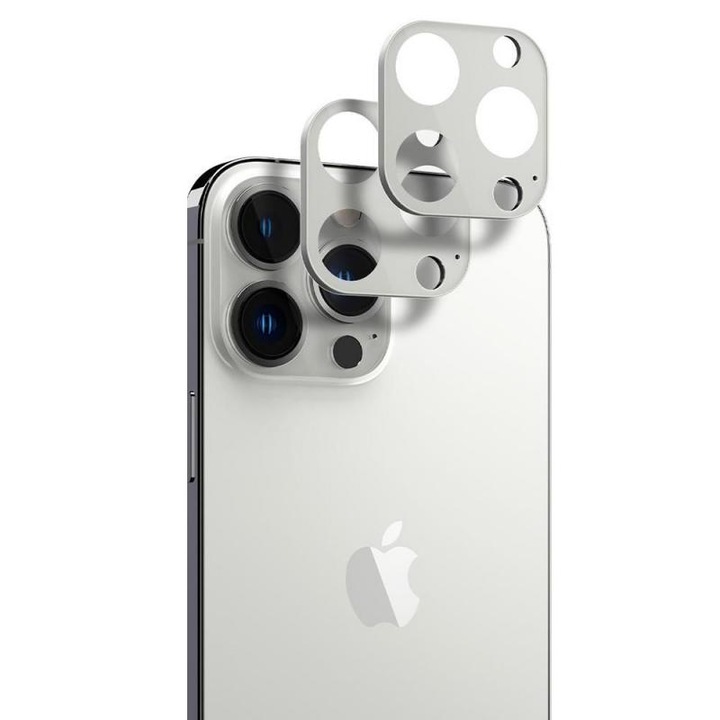 Протектор за камера Spigen Optic.Tr за Apple iPhone 13 Pro/13 Pro Max, Сребрист