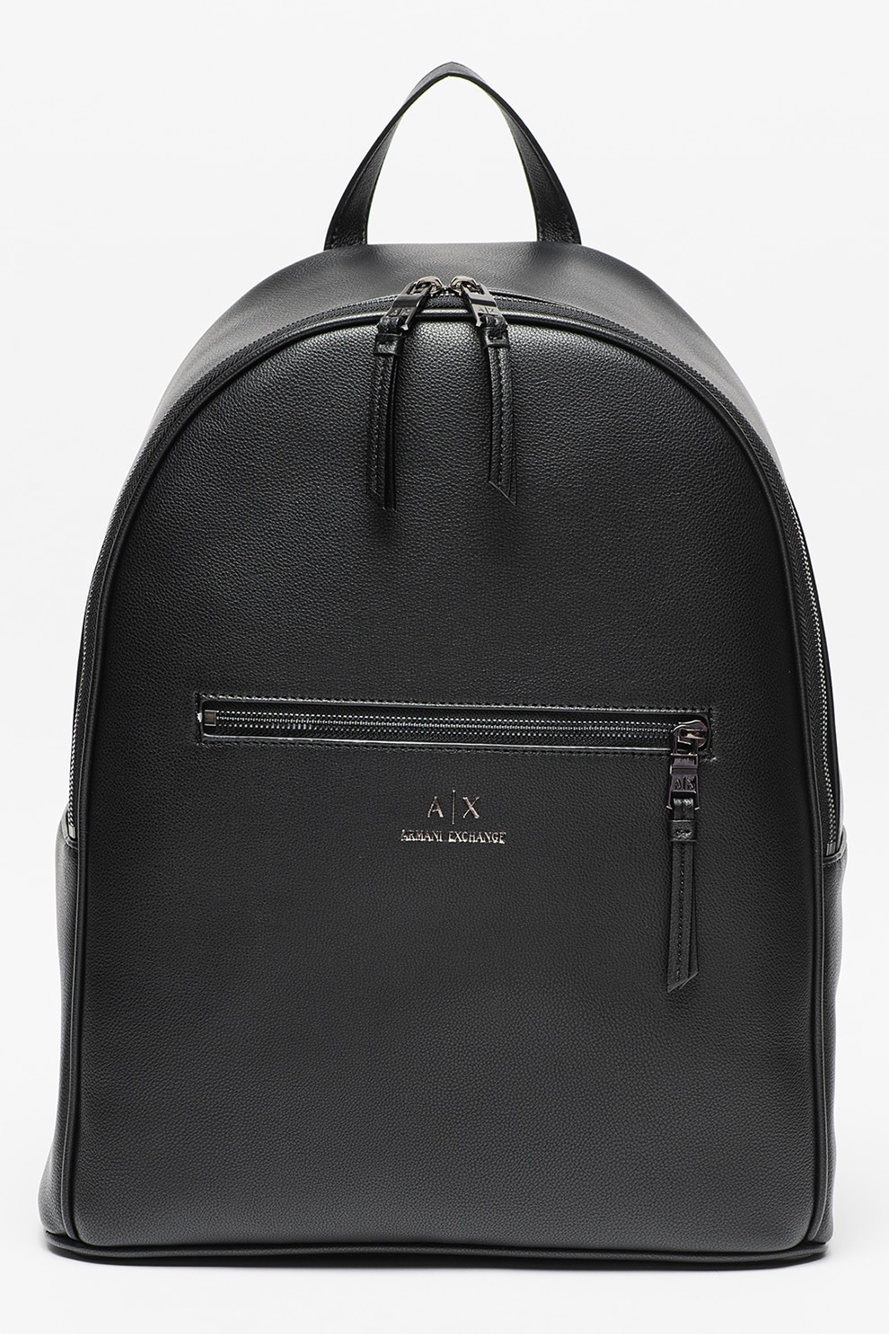 ARMANI EXCHANGE, Rucsac din piele ecologica cu fermoar, Negru