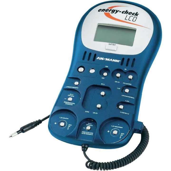 Ansmann Energycheck LCD kijelzős elem és akkumulátor teszter