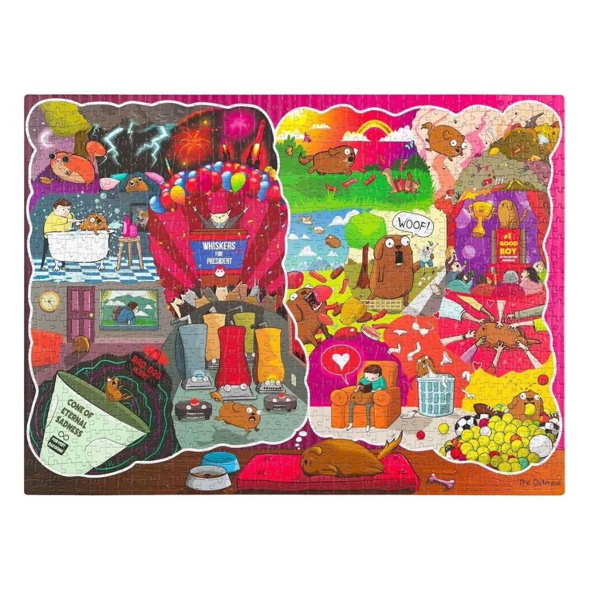 Пъзел Exploding Kittens Кучешки сънища и кошмари – 1000 части - eMAG.bg
