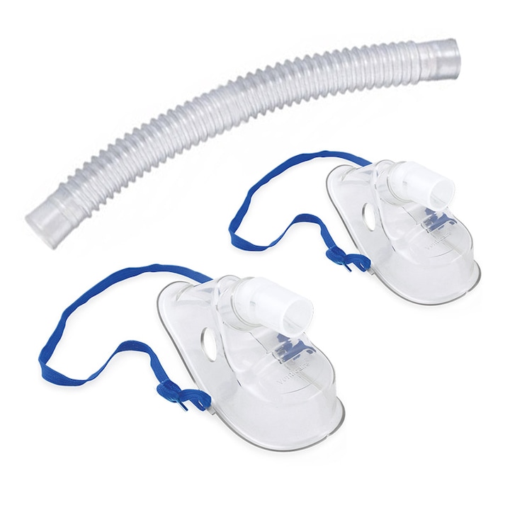 Kit accesorii RedLine Nova2, masca pediatrica, masca adulti, tub extensibil, pentru aparat aerosoli cu ultrasunete RedLine Nova U400