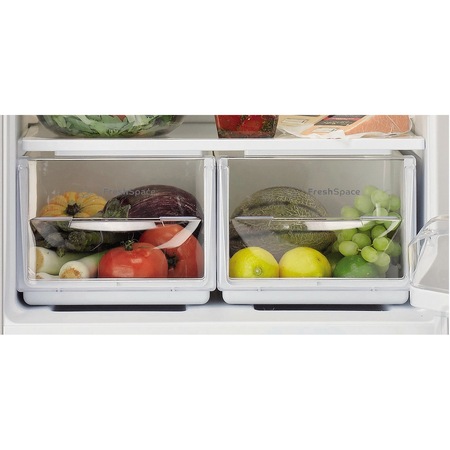 Combina frigorifica Indesit CAA55S1, 235 l, Low Frost, Clasa F, H 174 cm, Argintiu