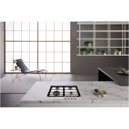 Plita incorporabila Whirlpool GMWL628IXLEE, Gaz, 4 zone gatit, Gratar fonta, 60 cm, Inox