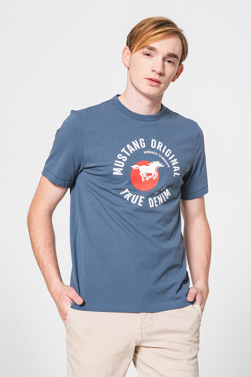 maumaumau！ Mustang, Tricou din bumbac cu imprimeu logo Alex, Alb