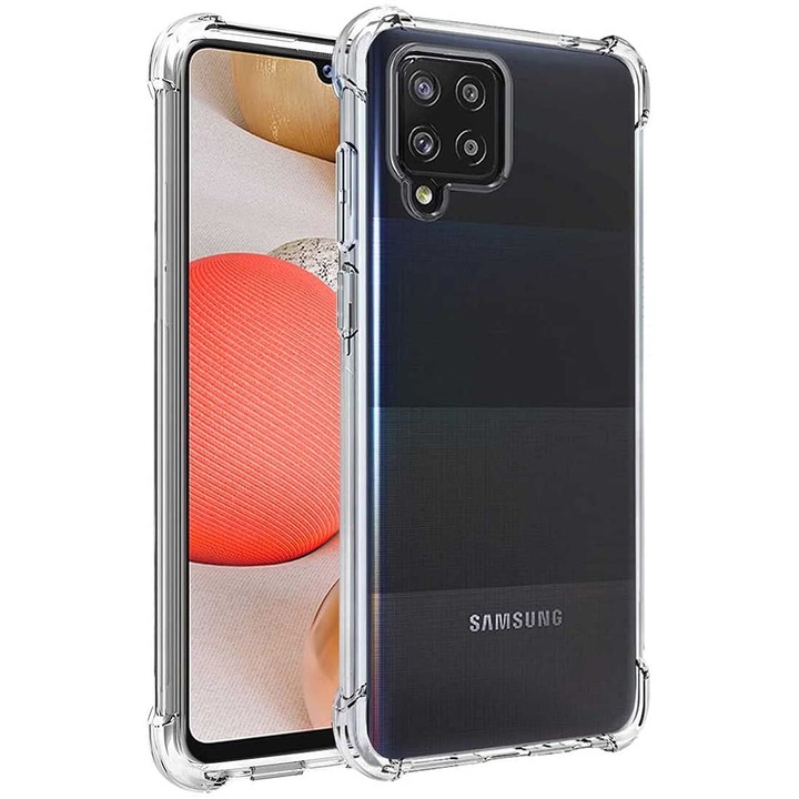 Прозрачен силиконов кейс, съвместим с Samsung Galaxy A42, 5G, тънък, противоударен