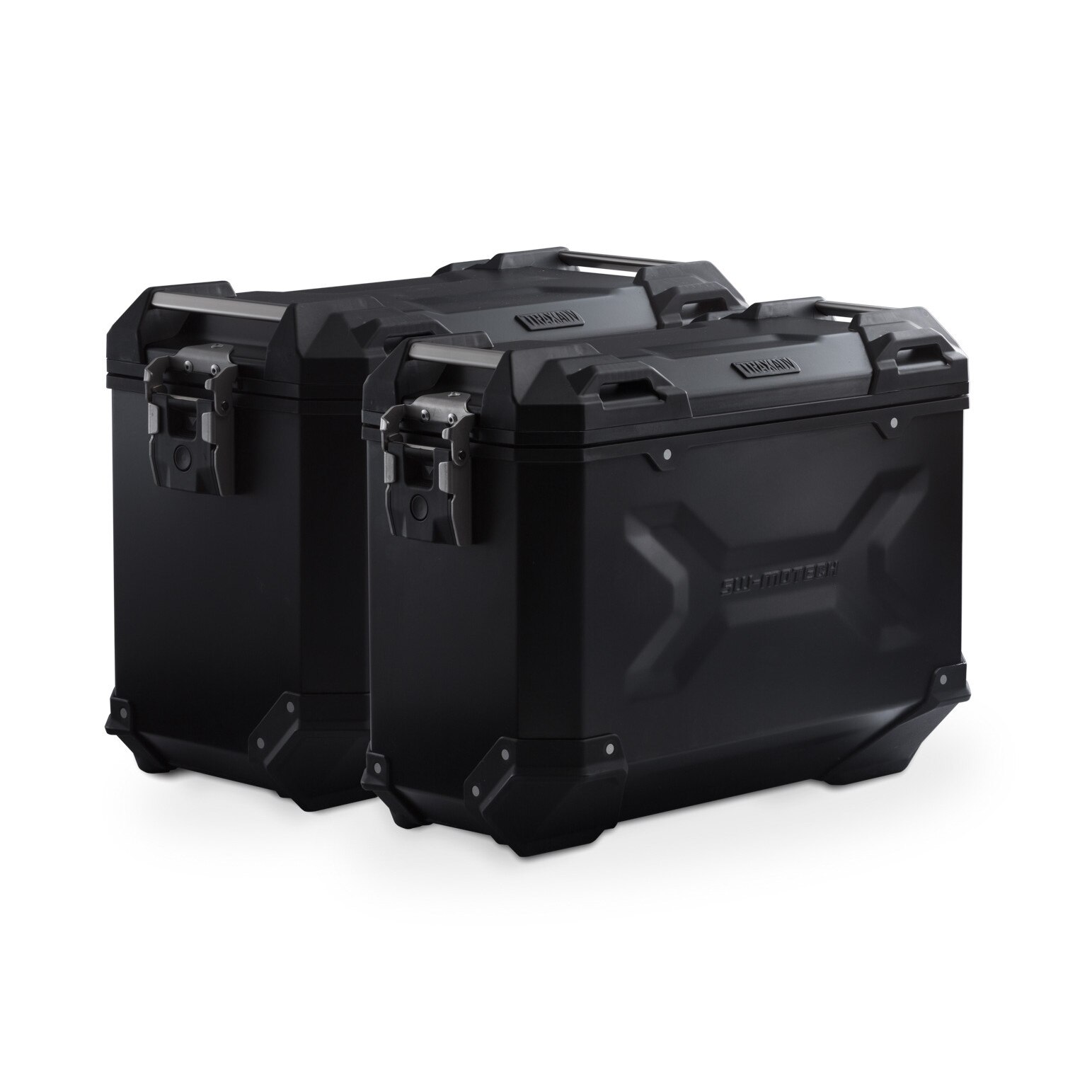 Sistem cutii laterale Trax Adv aluminiu Negru. 45/37 l. Honda CBF