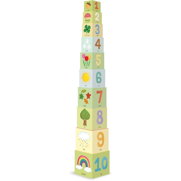 Oktatójáték Eco-Blocks Sassi - Természet és számok