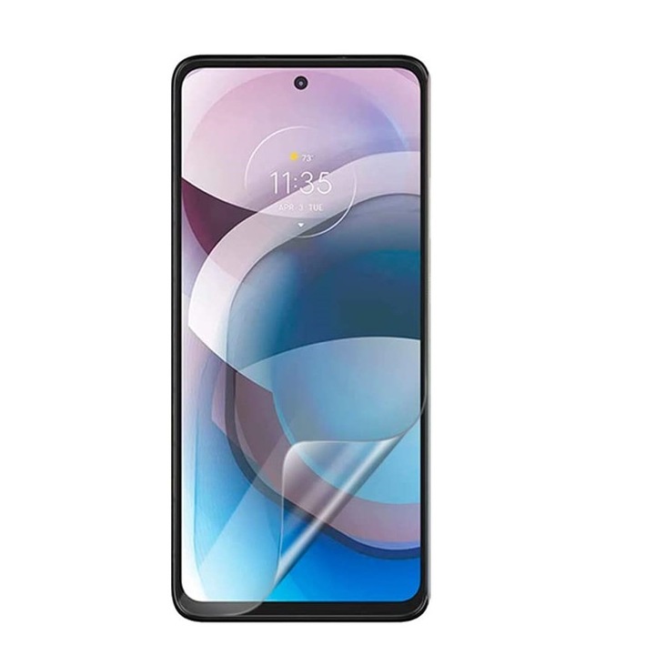 Folie de protectie, pentru Motorola One 5G Ace, ecran cover, transparenta, din silicon
