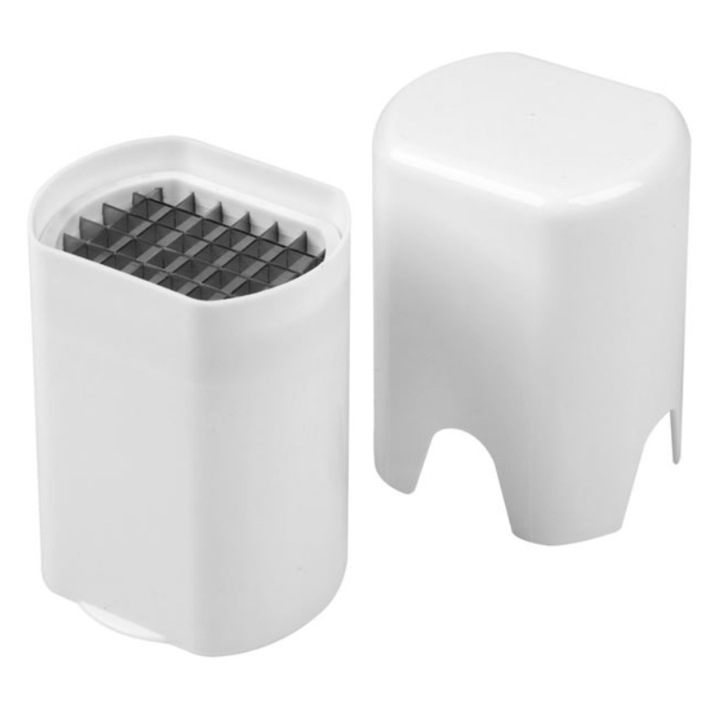 Accesoriu pentru taiat cartofi, Alb, 9 x 7 x 14 cm