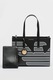 Emporio Armani, Geanta tote de piele ecologica cu imprimeu logo supradimensionat, Negru