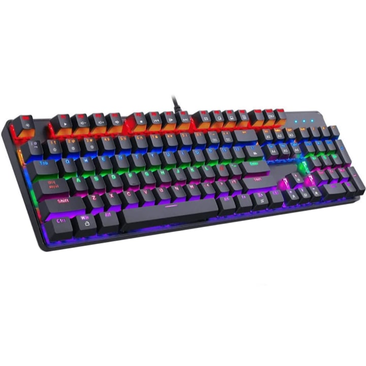 Tastatura mecanica gaming K200, Euotboup, RGB, Multicolor