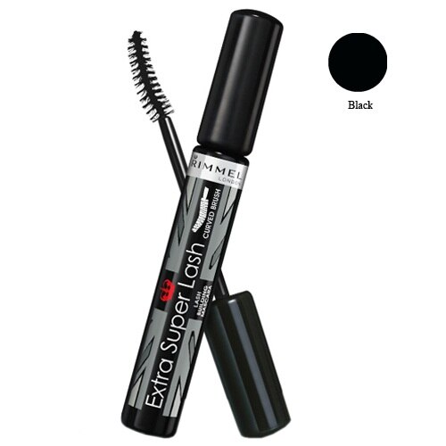 Mascara Rimmel London Extra Super Lash Curved Brush Black, 8 ml