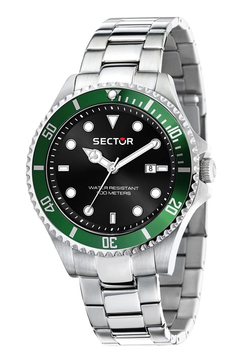 Sector, Иноксов часовник, Сребрист/зелен/черен