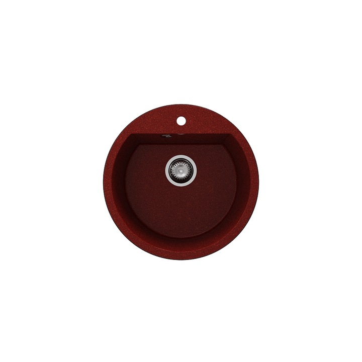 Chiuveta din compozit de bucatarie FAT rotunda, rosu 530 , 51 cm