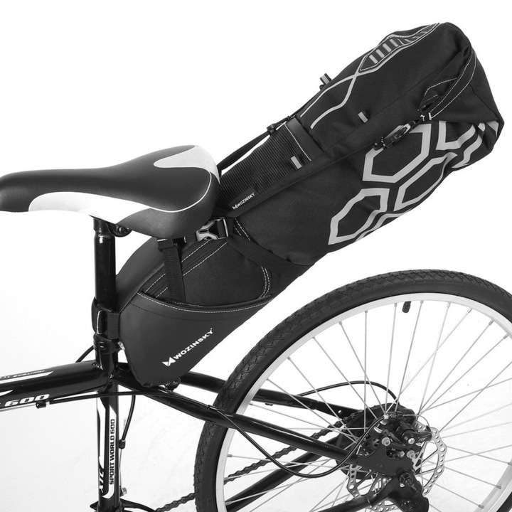 Wozinsky ülés alá rögzíthető biciklis táska 12L - fekete