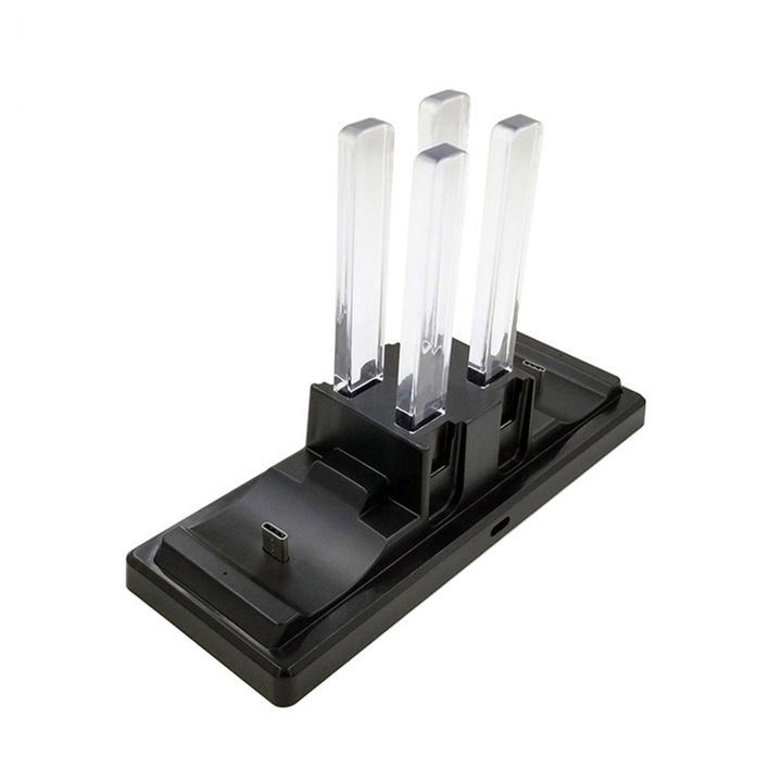 Statie Incarcare 6 in 1, GOGOU, pentru Nintendo Switch Ns si Switch Pro, ABS, negru