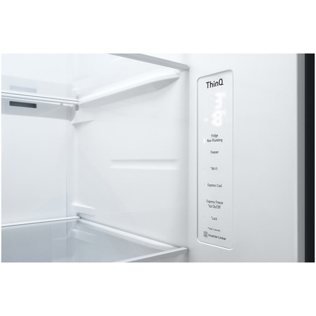 Side by Side LG GSJV71PZTE, 635 l, Total No Frost, Door Cooling, H 179 cm, Clasa E, Argintiu