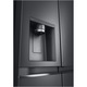 Side by Side LG GSJV91MCAE, 635 l, Total No Frost, Dozator apa, Raft sticle, H 179 cm, Clasa E, Negru