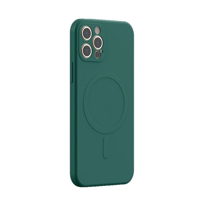 Sötétzöld tok, iPhone 13 Pro-hoz, MagSafe töltés, ALC